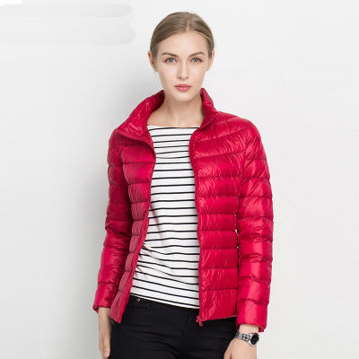 Urban Chic Lightweight Down Jacket - Diana-Red-S-Nora Luxe