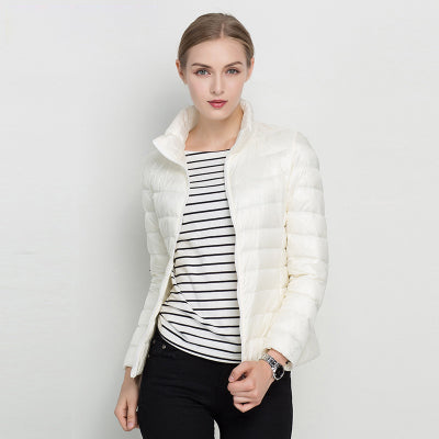 Urban Chic Lightweight Down Jacket - Diana-White-S-Nora Luxe