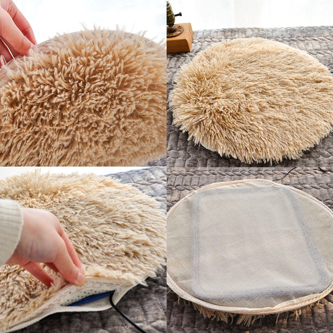 USB Heated Cat Bed - WarmNest-White-Nora Luxe