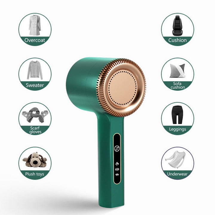 USB RECHARGEABLE LINT REMOVER – FOR CLOTHING AND TEXTILES-Green-Nora Luxe