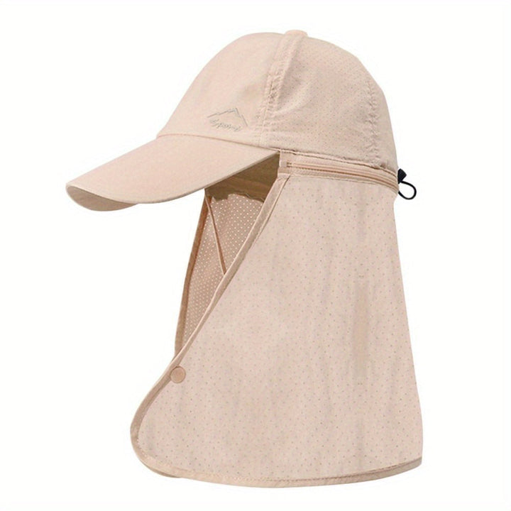 UV protection trucker hat with neck protection for outdoor adventures - SchattenPro-Black-The Livary