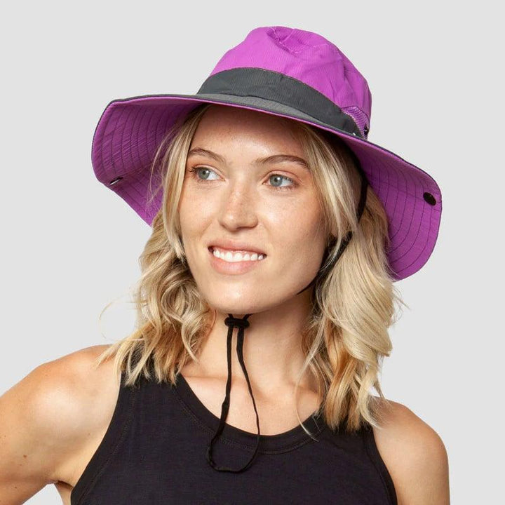 UV summer hat with visor – Foldable bucket hat (Buy 1, get 1 free)-Purple-Light pink-The Livary