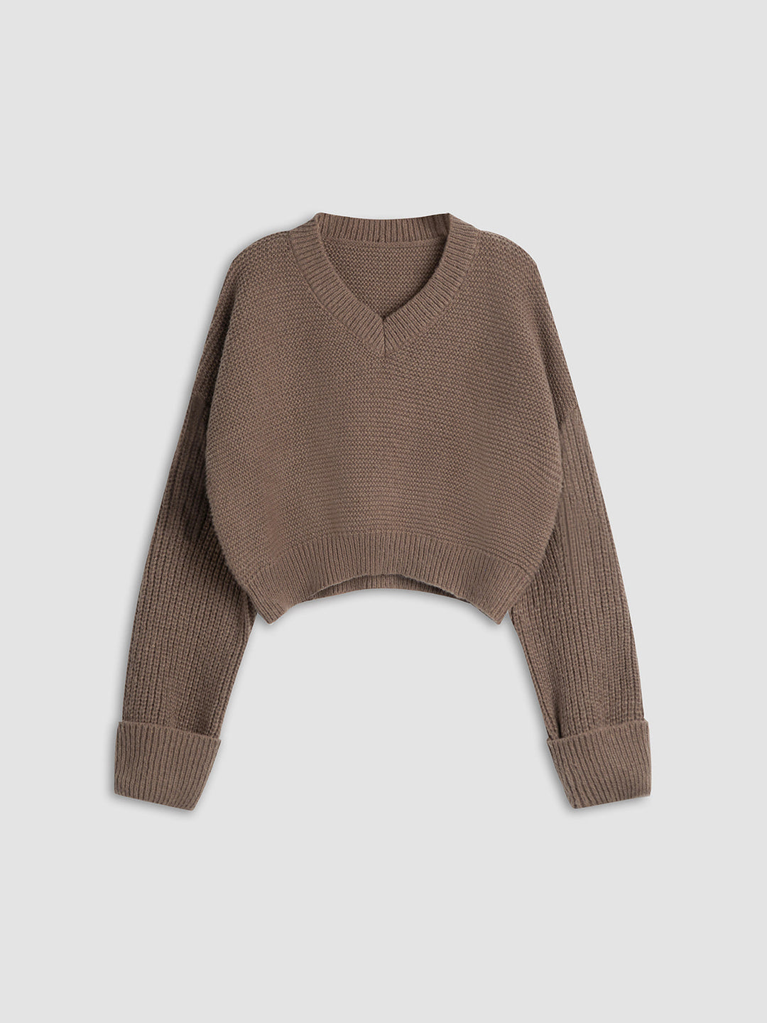 V-Neck Sweater for Women - Mila-Brown-XS-Nora Luxe