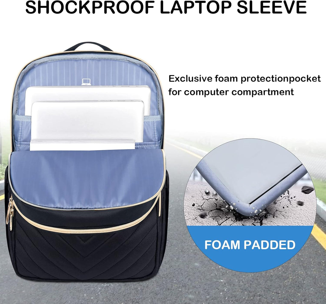 Lightweight Waterproof Laptop Backpack with USB Port – 15.6" (39.62 cm) Compatible