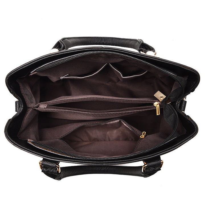 Vegan Leather Shoulder Bag - Eliza-Black-Nora Luxe