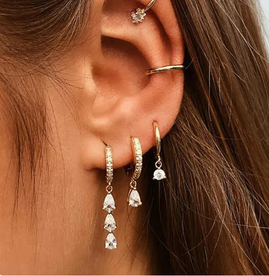 Versatile Earring Set - Aurora-Gold-Chain earring-Nora Luxe