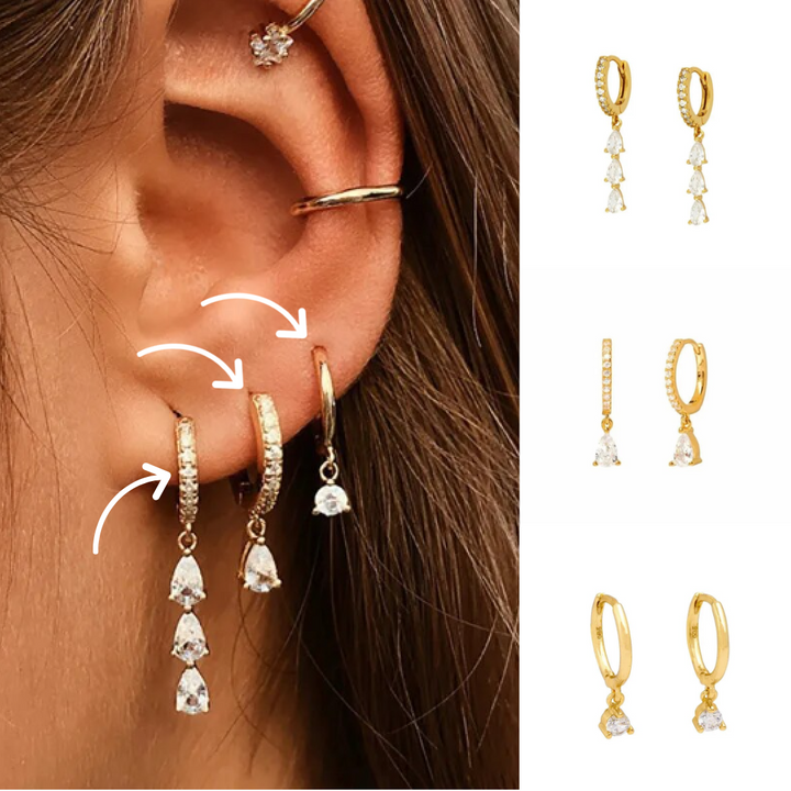 Versatile Earring Set - Aurora-Gold-Complete Set-Nora Luxe