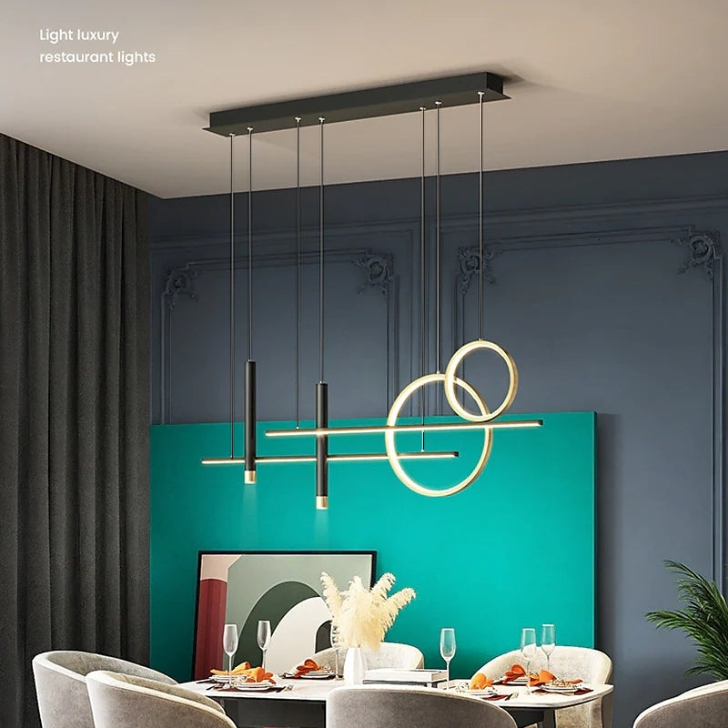 Versatile LED Pendant Light - LumoSphere-Black-3 Colors-Nora Luxe