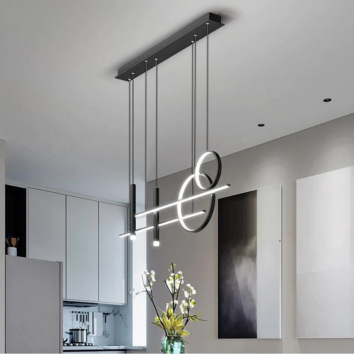 Versatile LED Pendant Light - LumoSphere-Black-3 Colors-Nora Luxe