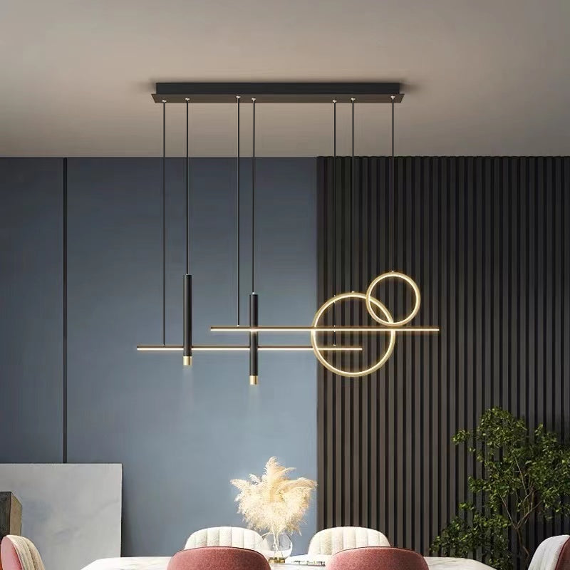 Versatile LED Pendant Light - LumoSphere-Gold-3 Colors-Nora Luxe