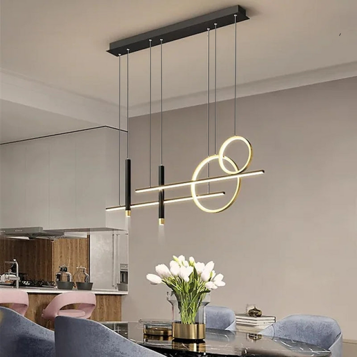 Versatile LED Pendant Light - LumoSphere-Gold-Dimmable-Nora Luxe