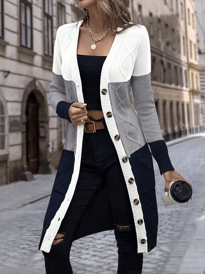 Versatile Long Sleeve Vest - Celeste-Gray-S-Nora Luxe