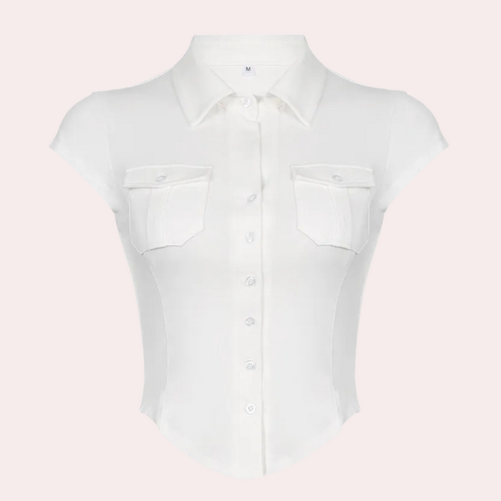 Versatile White Ladies Blouse - Nova-XS-Nora Luxe