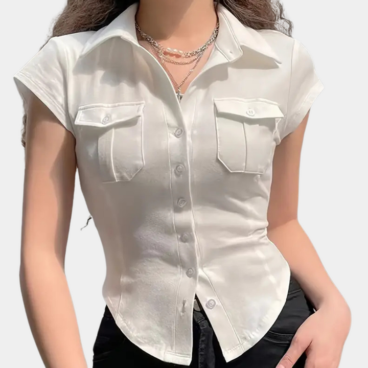 Versatile White Ladies Blouse - Nova-XS-Nora Luxe