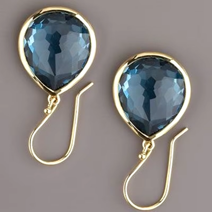 Vintage Blue Crystal Earrings - Amara-Nora Luxe