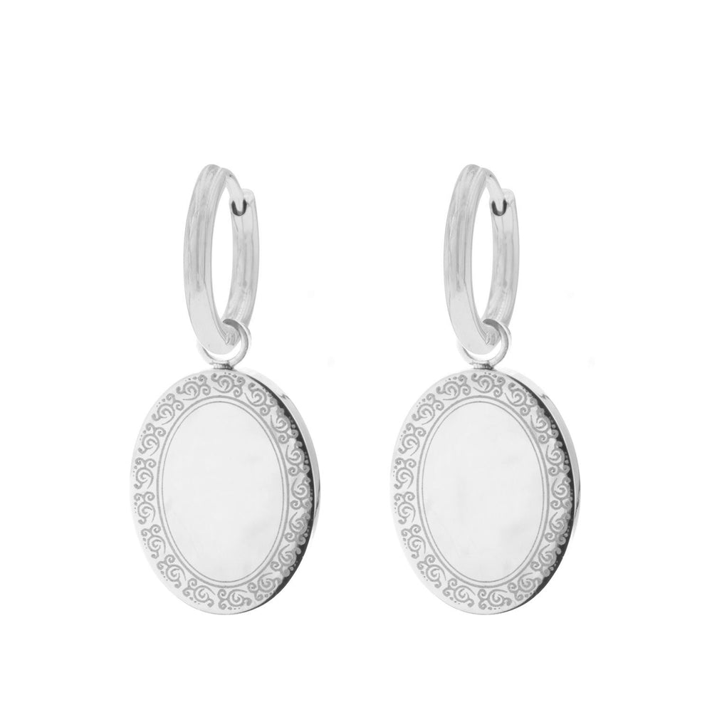 Vintage Coin Pendant Earrings-925er Sterling Silver-Nora Luxe