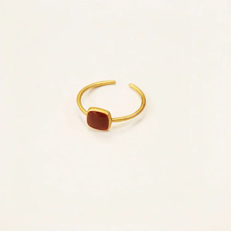Vintage Enamel Ring - Elvira-Red-Nora Luxe