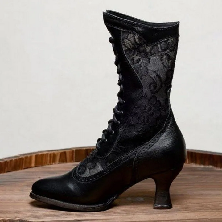 Vintage Ladies Ankle Boots - Nora-Black-3.0-Nora Luxe