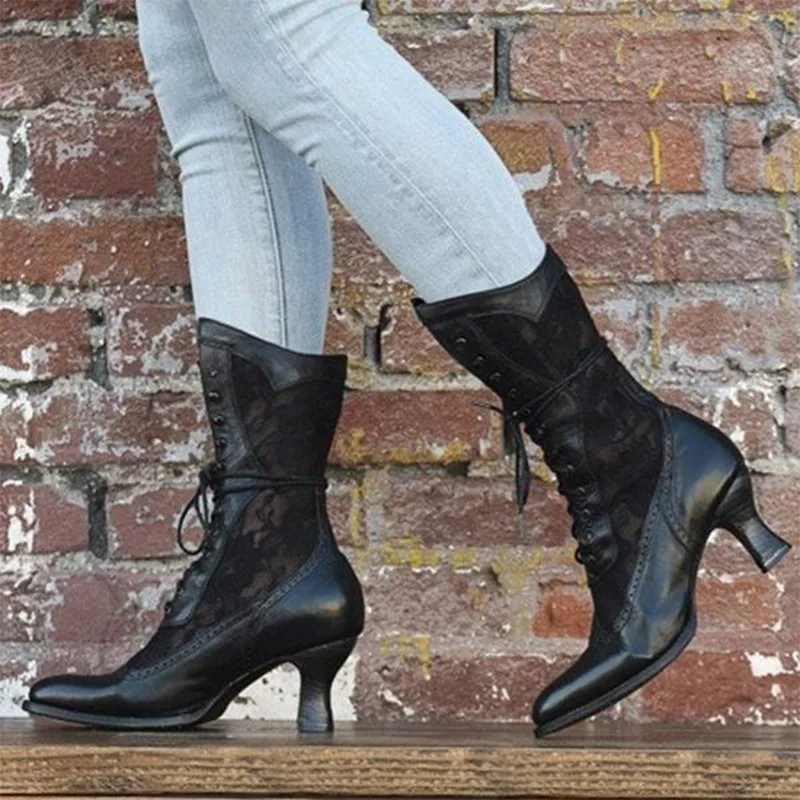 Vintage Ladies Ankle Boots - Nora-White-3.0-Nora Luxe