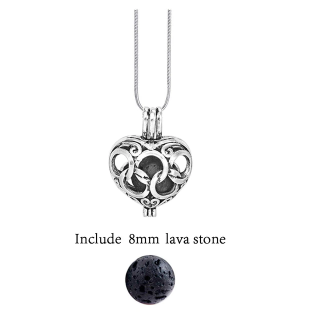 Vintage Lava Stone Ball Diffuser Necklace for Essential Oils-Olympic (70 cm long)-Nora Luxe