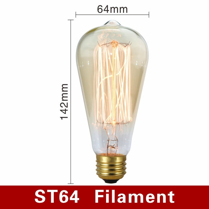 Vintage Light Bulbs - NostalgiaGlow-ST64 Filament-Nora Luxe