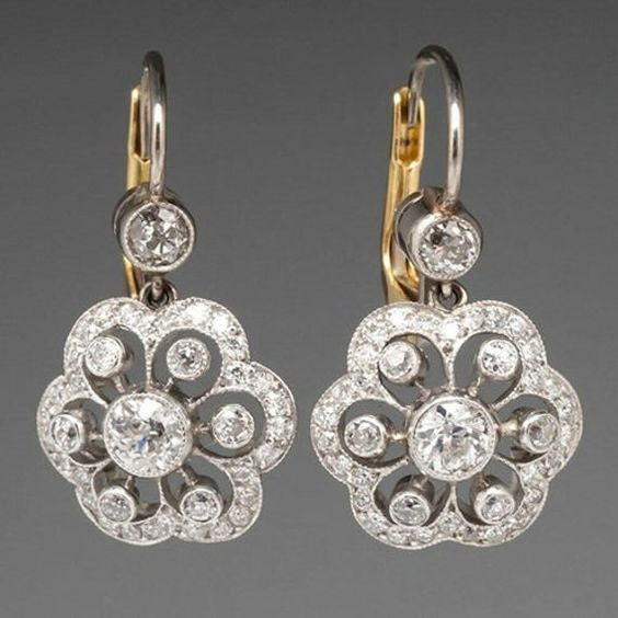 Vintage Mandala Crystal Earrings - Calysta-Nora Luxe