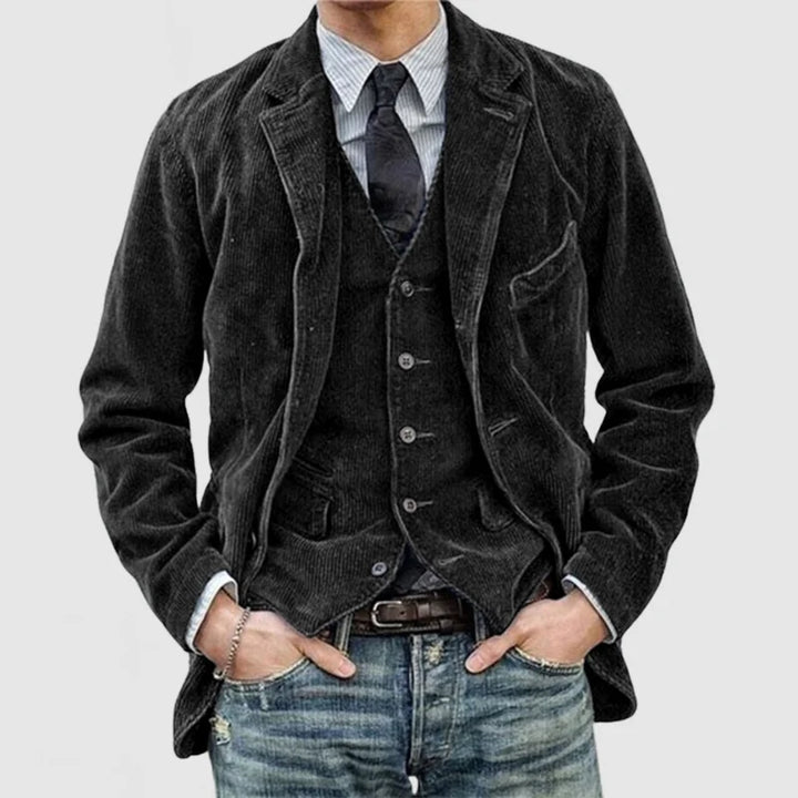 Vintage Men's Blazer and Waistcoat Set - Alexander-Black-S-Nora Luxe