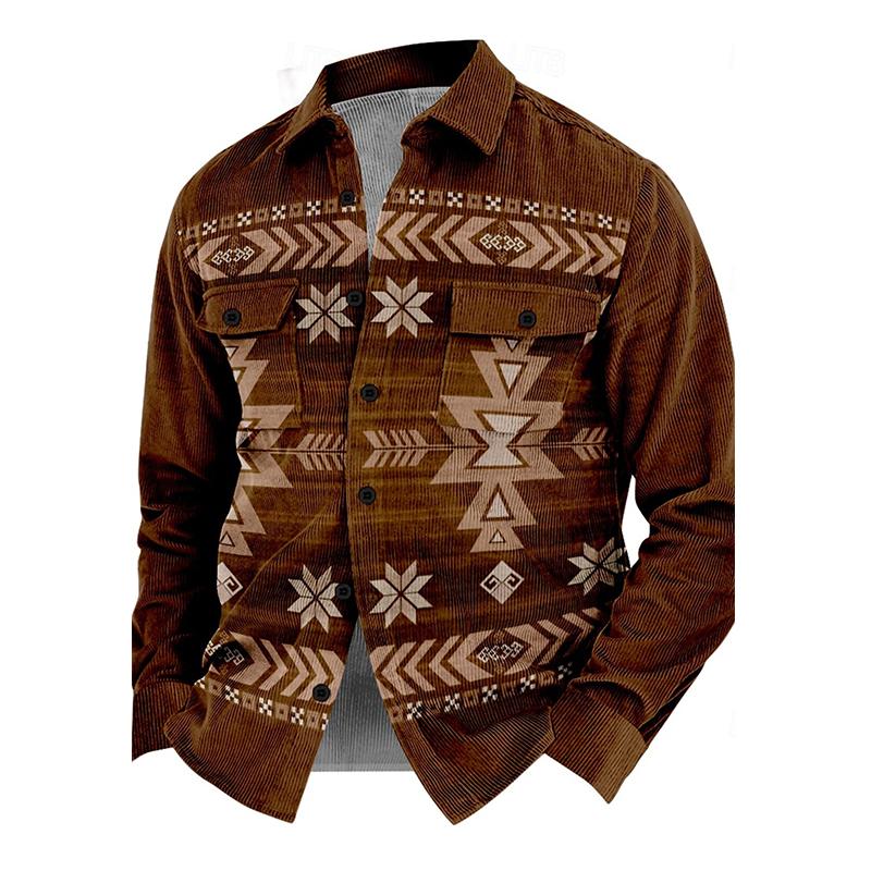 Vintage men's jacket with buttons – Henri-Brown-S-Nora Luxe