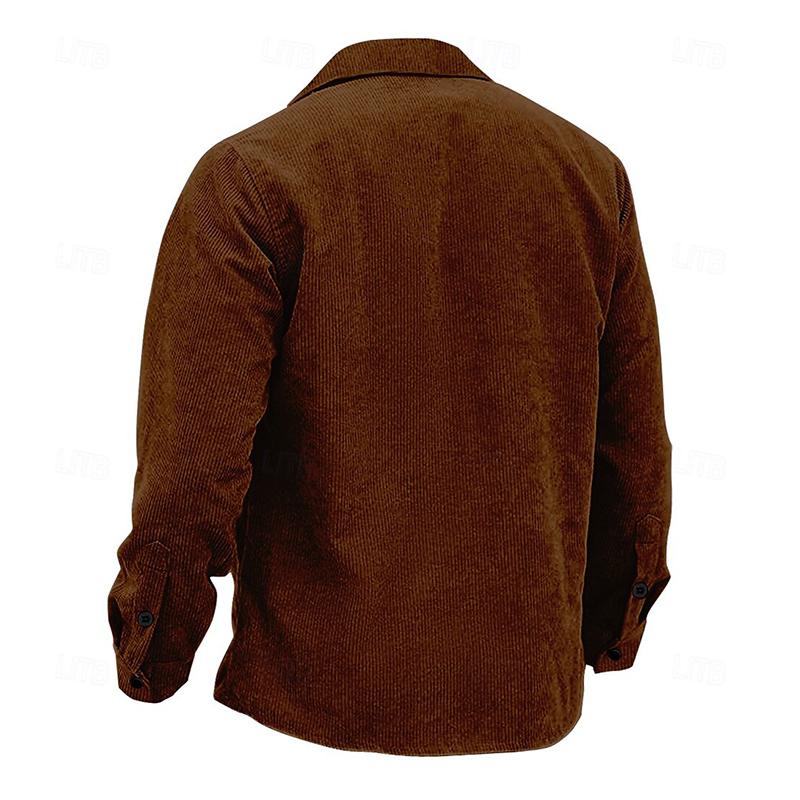 Vintage men's jacket with buttons – Henri-Light blue-S-Nora Luxe