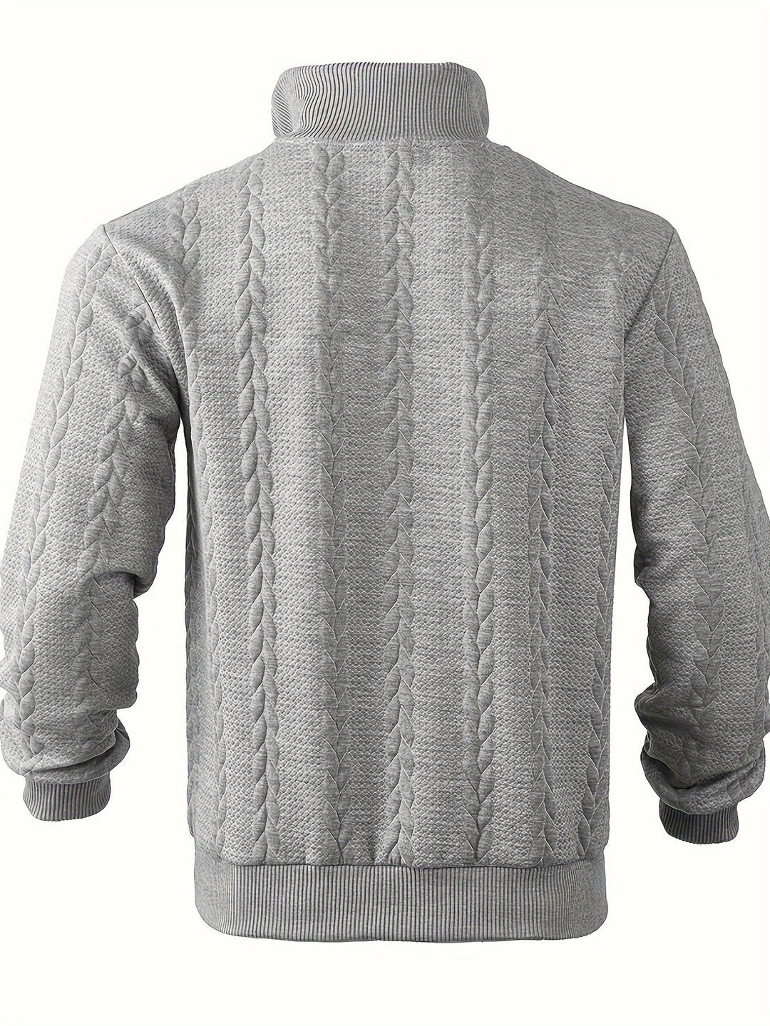 Vintage Men's Jumper with Zip - Victor-White-S-Nora Luxe