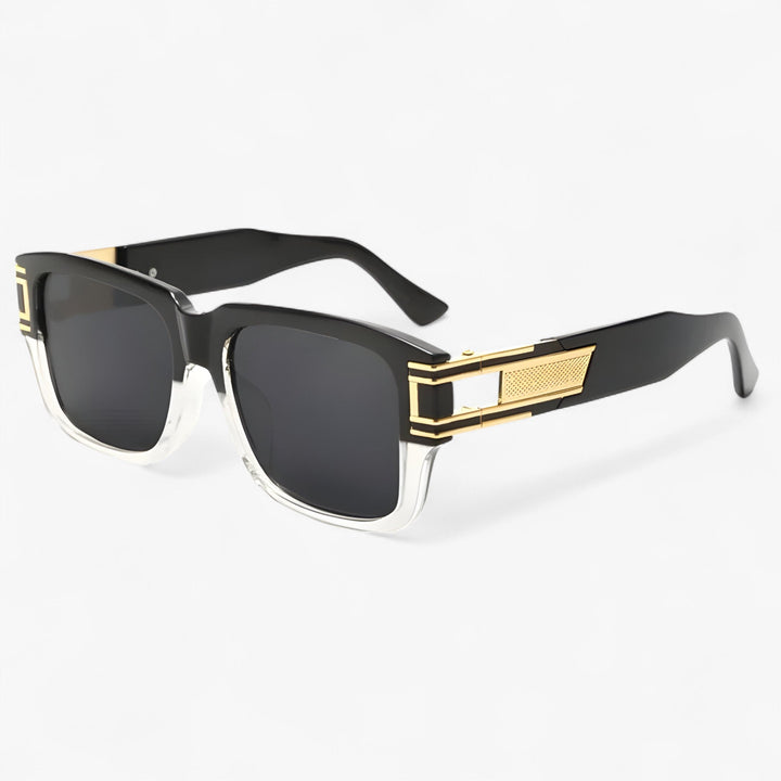 Vintage sunglasses with square frame and drop detail – Elvoir-Transparent Grey-Nora Luxe