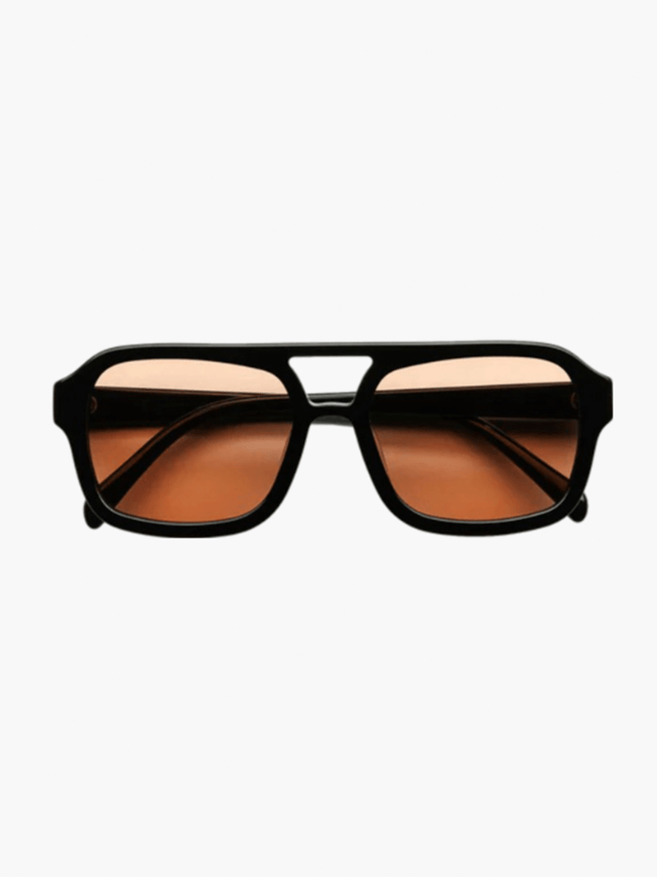 Vintage sunglasses with UV protection and retro charm – Loreen-Black/Orange-Nora Luxe