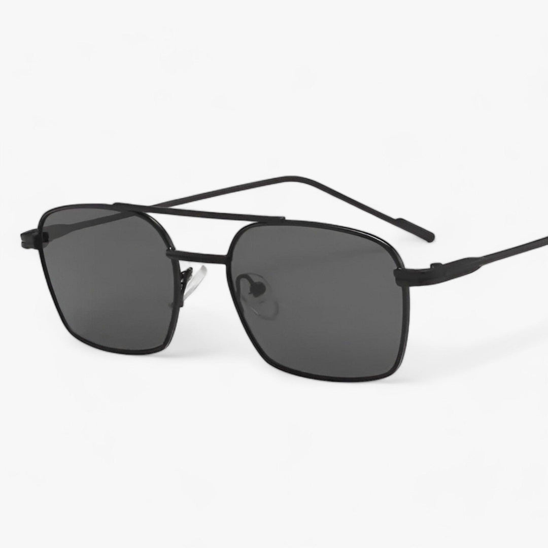 Vintage Unisex Sunglasses with Double Bridge – Aero-Black Grey-Nora Luxe