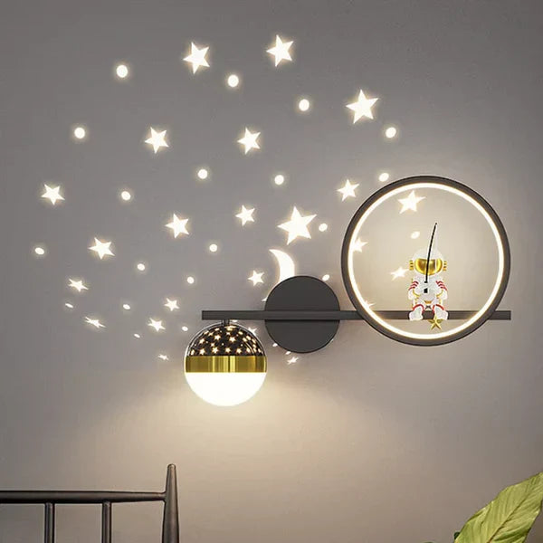 Wall lamp for children's room - GlowNest-Black Links-Three Colors-Nora Luxe