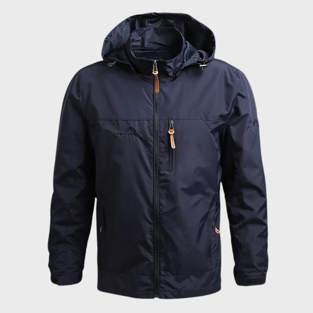 Warm and Waterproof Men's Jacket - Lars-Blue-M-Nora Luxe