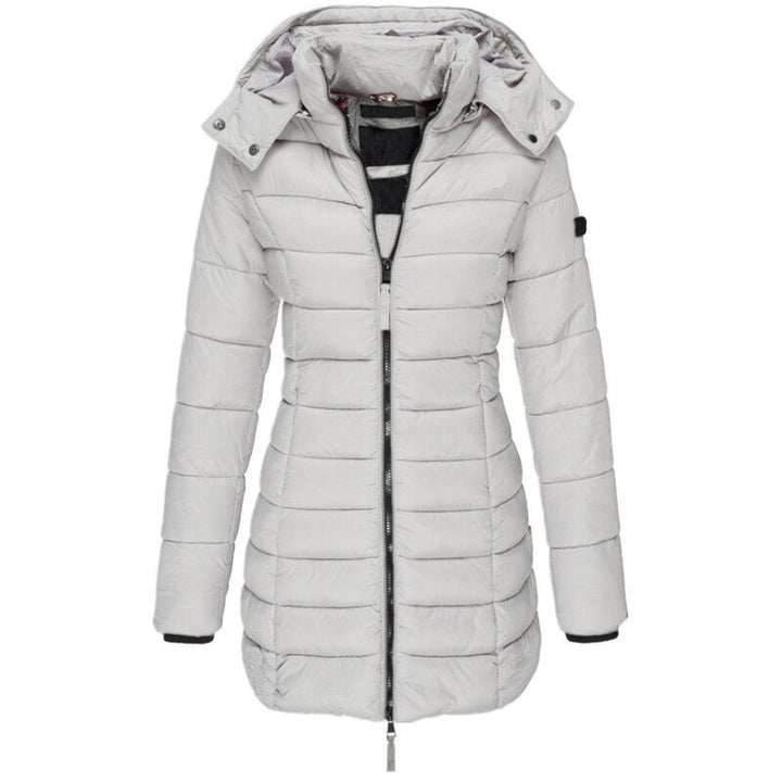 Warm Ladies Down Jacket with Hood - Olivia-Gray-S-Nora Luxe