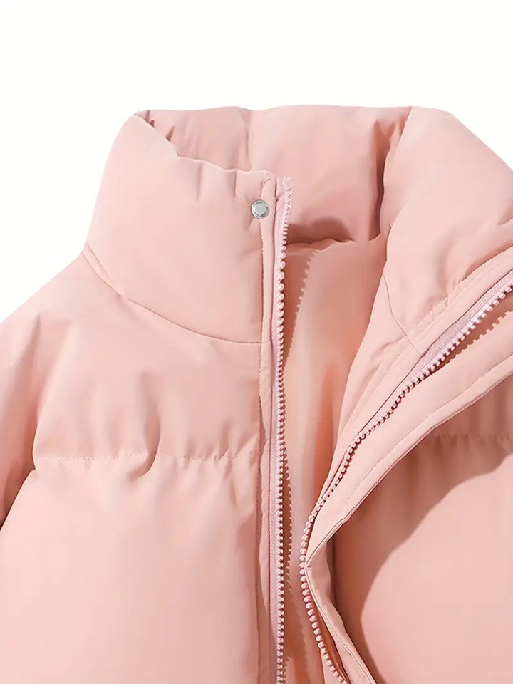 Warm Ladies Jacket with Hood - Aurelia-Pink-M-Nora Luxe