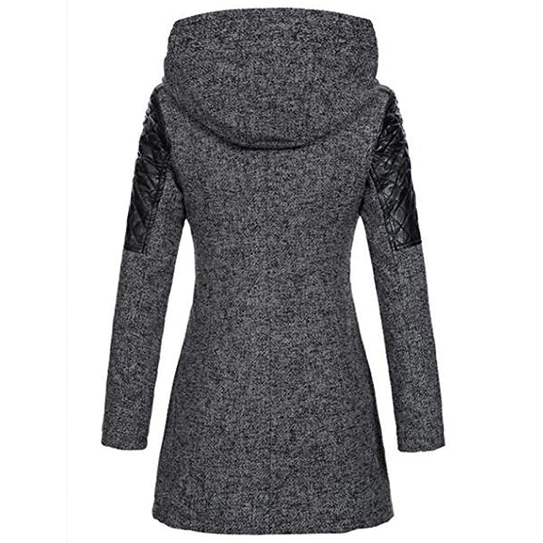 Warm Long Ladies Winter Coat - Aria-Dark Gray-S-Nora Luxe