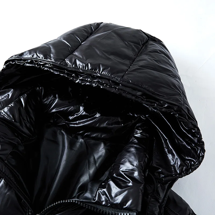 Warm Men's Puffer Jacket - Thor-Black-M-Nora Luxe