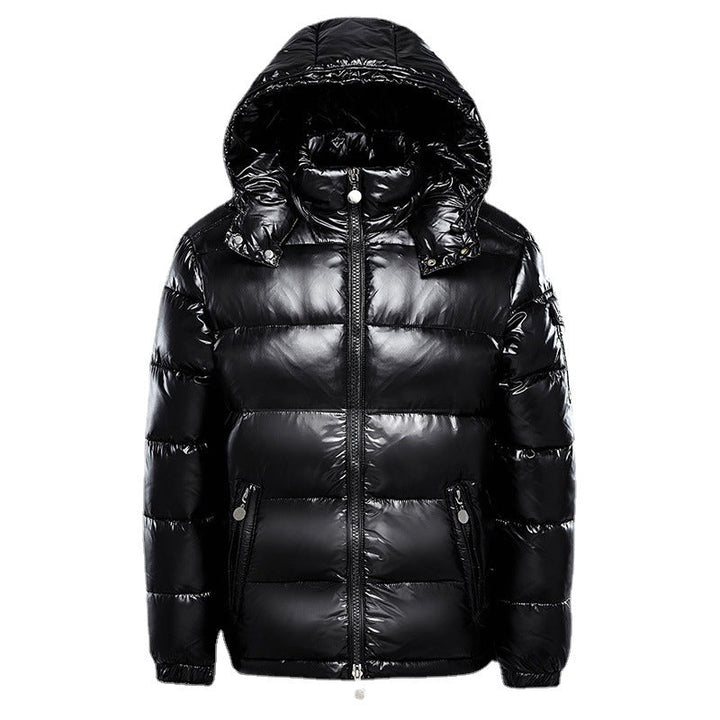 Warm Men's Puffer Jacket - Thor-Black-M-Nora Luxe