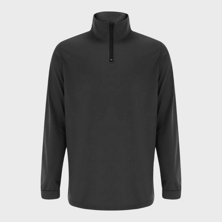 Warm Men's Sweater with Zip - Elias-Black-S-Nora Luxe