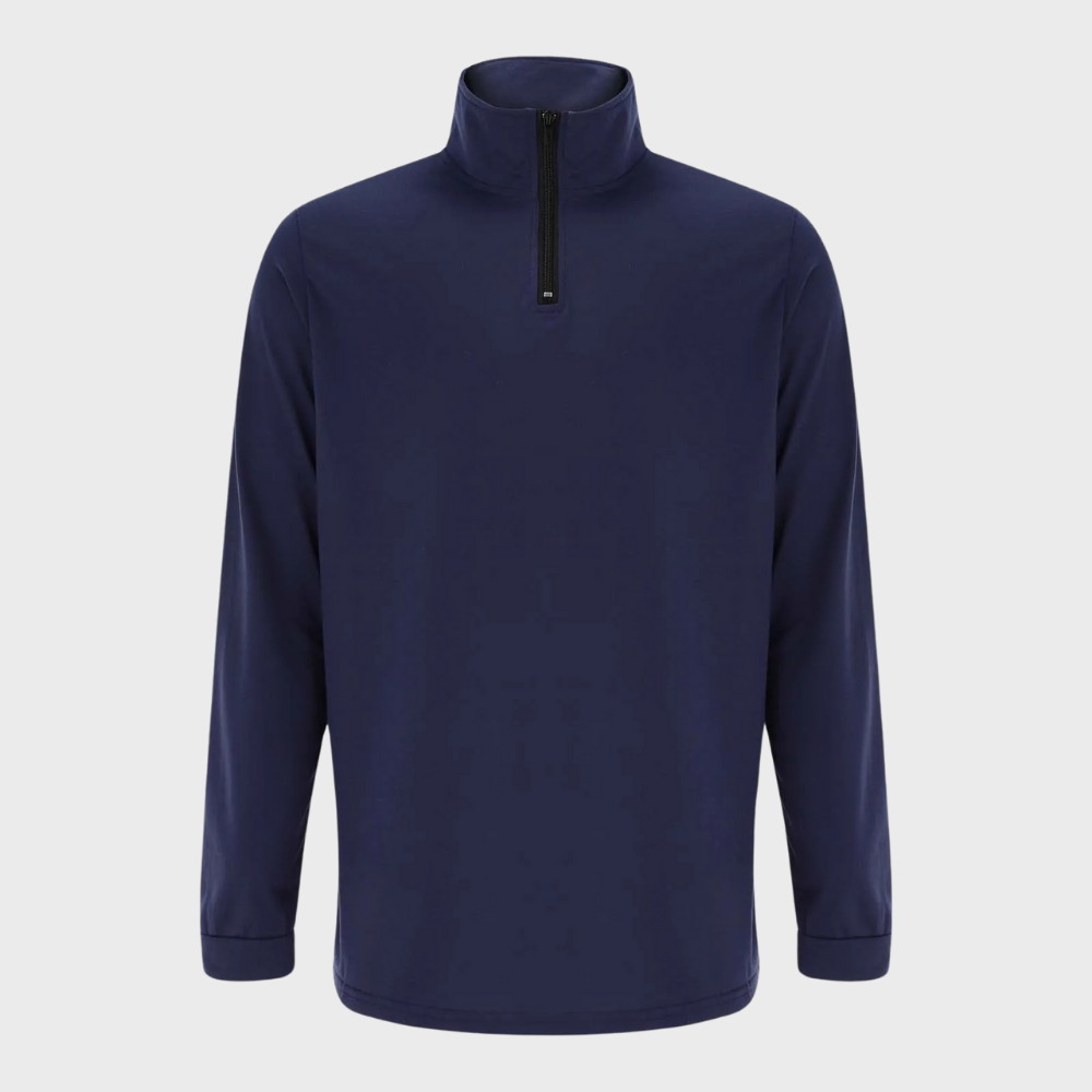 Warm Men's Sweater with Zip - Elias-Black-S-Nora Luxe