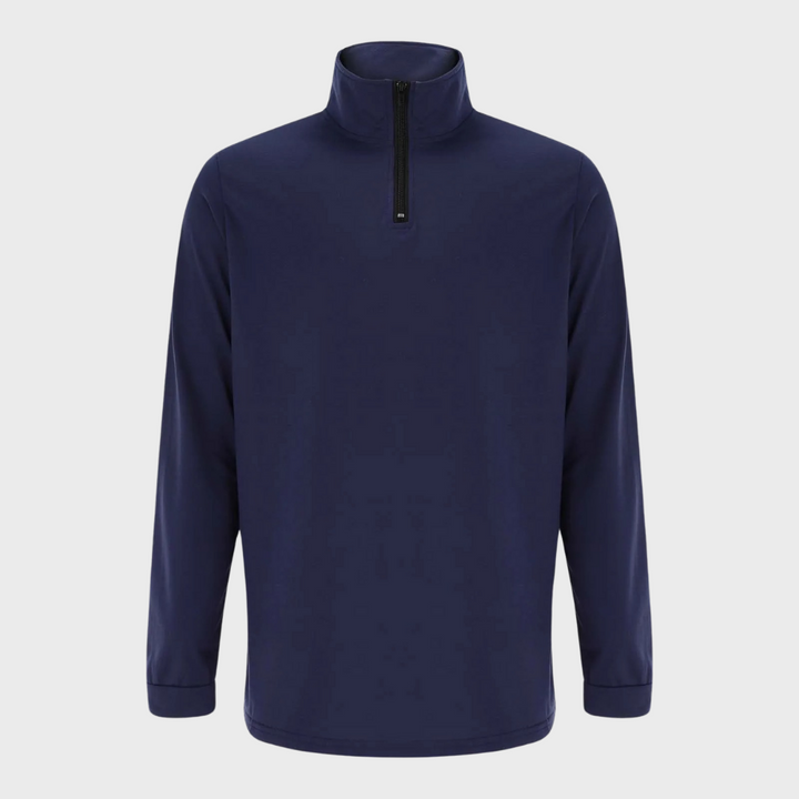 Warm Men's Sweater with Zip - Elias-Black-S-Nora Luxe
