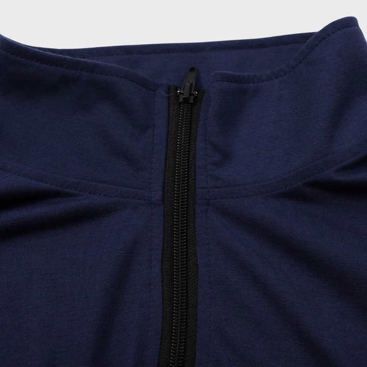 Warm Men's Sweater with Zip - Elias-Black-S-Nora Luxe