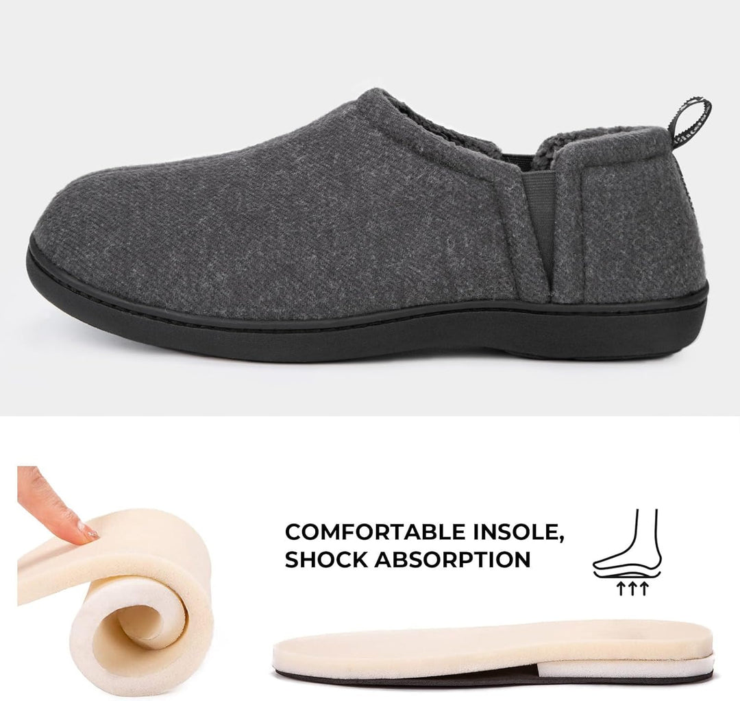 Warm Winter Slippers for Men - Noah-Brown-7.0-8.0-Nora Luxe