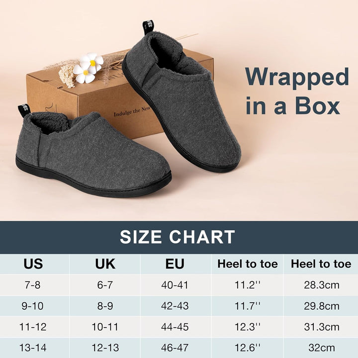Warm Winter Slippers for Men - Noah-Brown-7.0-8.0-Nora Luxe