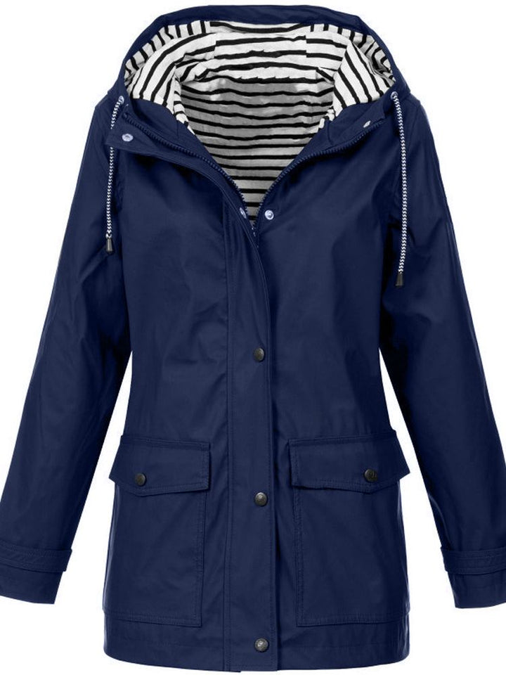 Water- and Windproof Ladies' Jacket - Sophie-Dark Blue-S-Nora Luxe