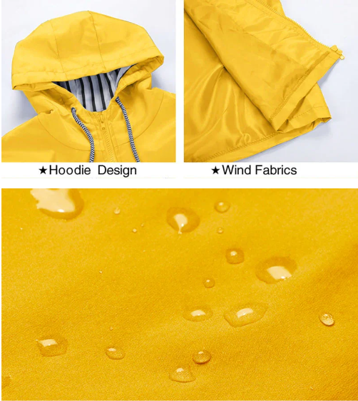Water- and Windproof Ladies' Jacket - Sophie-Yellow-S-Nora Luxe