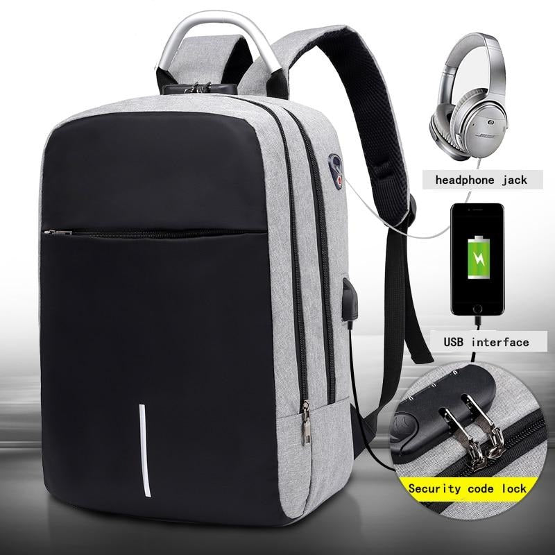Water-Resistant Anti-Theft Backpack with USB Charging Port – SafeCarry