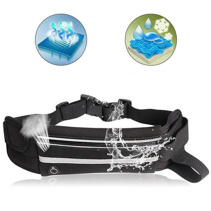 Water-Resistant Running Waist Belt – 1+1 FREE Fitness & Travel Storage Pack